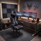 DIABLO X-HORN gamer szék, normal size, szövetes, fekete, Burned Black