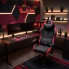 DIABLO X-HORN gamer szék, normal size, szövetes, fekete-piros, Bloody Mary