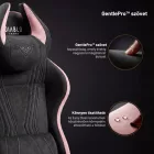 DIABLO X-HORN gamer szék, normal size, szövetes, fekete-rózsaszín, Akira Pink