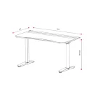 DIABLO X-Forge 1200 elektromos gamer asztal, 120 x 70 cm, fehér