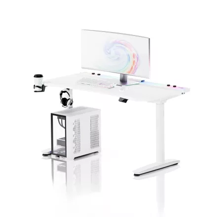 DIABLO X-Forge 1400 elektromos gamer asztal, 140 x 70 cm, fehér