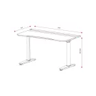 DIABLO X-Forge 1400 elektromos gamer asztal, 140 x 70 cm, fehér