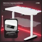 DIABLO X-Forge 1600 elektromos gamer asztal, 160 x 70 cm, fehér