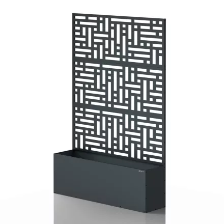 JAN NOWAK ROSE fém kerti pergola, ültetőláda 1200 x 1800 x 300 mm, antracit