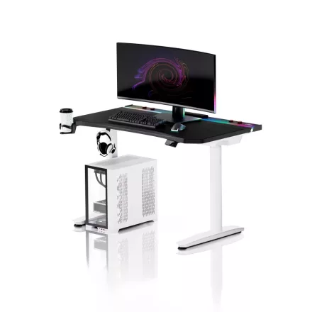 DIABLO X-Forge 1200 elektromos gamer asztal, 120 x 70 cm, fekete-fehér