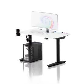   DIABLO X-Forge 1200 elektromos gamer asztal, 120 x 70 cm, fehér-fekete