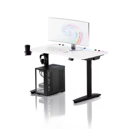 DIABLO X-Forge 1200 elektromos gamer asztal, 120 x 70 cm, fehér-fekete