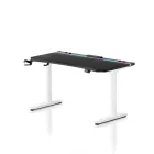 DIABLO X-Forge 1400 elektromos gamer asztal, 140 x 70 cm, fekete-fehér