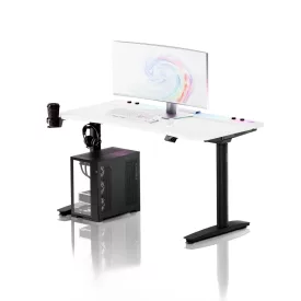   DIABLO X-Forge 1400 elektromos gamer asztal, 140 x 70 cm, fehér-fekete