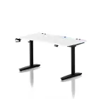 DIABLO X-Forge 1400 elektromos gamer asztal, 140 x 70 cm, fehér-fekete