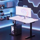 DIABLO X-Forge 1400 elektromos gamer asztal, 140 x 70 cm, fehér-fekete