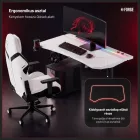 DIABLO X-Forge 1400 elektromos gamer asztal, 140 x 70 cm, fehér-fekete