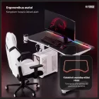 DIABLO X-Forge 1600 elektromos gamer asztal, 160 x 70 cm, fekete-fehér