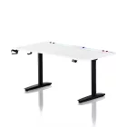 DIABLO X-Forge 1600 elektromos gamer asztal, 160 x 70 cm, fehér-fekete