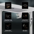 DIABLO X-Mate 1000 kis gamer asztal, 100x60x75 cm, fehér