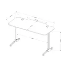 DIABLO X-Mate 1400 gamer asztal, 140x60x75 cm, fehér