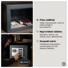 JAN NOWAK HECTOR Mini elektronikus kódzáras széf – 230x170x170 mm