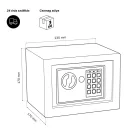 JAN NOWAK HECTOR Mini elektronikus kódzáras széf – 230x170x170 mm