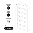 JAN NOWAK RUFUS Fém irodai polcrendszer, 900x1850x400 mm, fekete