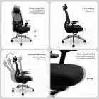 JAN NOWAK AXIS ergonomikus irodai szék, hálós, fekete