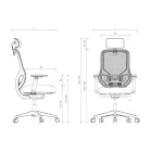 JAN NOWAK AXIS ergonomikus irodai szék, hálós, sötétszürke