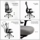 JAN NOWAK AXIS ergonomikus irodai szék, hálós, sötétszürke