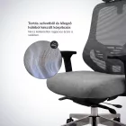 JAN NOWAK AXIS ergonomikus irodai szék, hálós, sötétszürke