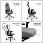 JAN NOWAK AXIS ergonomikus irodai szék, sötétszürke