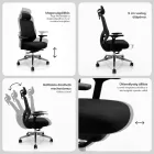 JAN NOWAK AXIS ergonomikus irodai szék, fekete