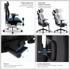 JAN NOWAK VECTOR ergonomikus irodai szék, szürke hálós