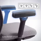 JAN NOWAK VECTOR ergonomikus irodai szék, szürke hálós