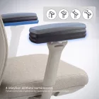 JAN NOWAK VECTOR ergonomikus irodai szék, világos bézs
