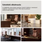 JAN NOWAK COMMAND valódi bőr vezetői irodai szék, barna