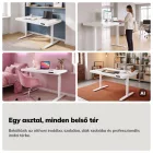 JAN NOWAK ELLIS elektromosan állítható magasságú íróasztal, 120x70 cm, fehér