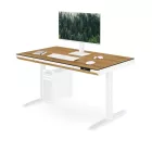 JAN NOWAK ELLIS elektromosan állítható magasságú íróasztal, 120x70 cm, fehér-aranytölgy