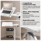 JAN NOWAK BILL állítható magasságú laptopasztal, dönthető lappal, fehér