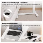 JAN NOWAK BILL állítható magasságú laptopasztal, dönthető lappal, fehér