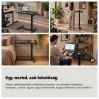 JAN NOWAK BILL állítható magasságú laptopasztal, dönthető lappal, fekete