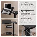 JAN NOWAK BILL állítható magasságú laptopasztal, dönthető lappal, fekete