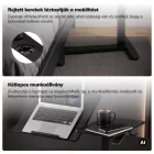JAN NOWAK BILL állítható magasságú laptopasztal, dönthető lappal, fekete