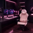 DIABLO X-HORN gamer szék, Normal size, szövetes, rózsaszín Rainbow Pink