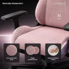 DIABLO X-HORN gamer szék, Normal size, szövetes, rózsaszín Rainbow Pink
