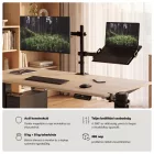 JAN NOWAK MARK Monitor- és laptopállvány 2 az 1-ben, fekete