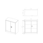 JAN NOWAK BEATA fém iratszekrény 900x930x400, modell szürke