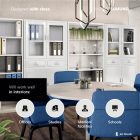 JAN NOWAK EDMUND Fém iratszekrény vitrinnel és fiókokkal, 900x1850x450, modell szürke