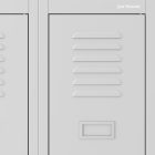 JAN NOWAK KACPER II pléh öltözőszekrény, kétmodulos, 600x1800x500, modell szürke