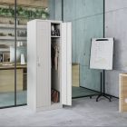 JAN NOWAK KACPER II pléh öltözőszekrény, kétmodulos, 600x1800x500, modell szürke