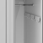 JAN NOWAK KACPER II pléh öltözőszekrény, kétmodulos, 600x1800x500, modell szürke