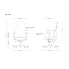 UNIQUE SAGA 639 - 24 órás irodai szék, színes