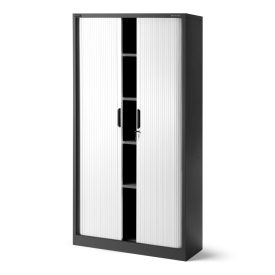   JAN NOWAK DAMIAN Fém szekrény harmonika ajtókkal, 900x1850x450, model antracit-fehér